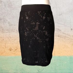 A/X Armani Exchange Black Lace Stretch Skirt Gothic Summer 2013 Collection